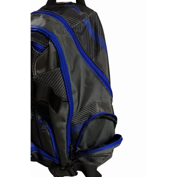 FŪL‎ Overton Backpack 20" Gray Blue Audio Port  Padded Vented Back Panel - Picture 8 of 14